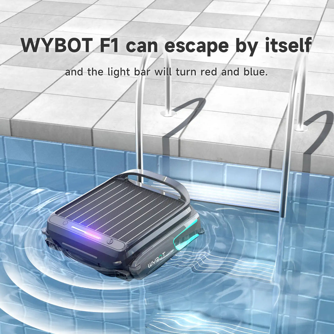 F1 Driver Pool Cleaner WYBOT F1 Pool Skimmer Solar Powered Robotic Cleaner