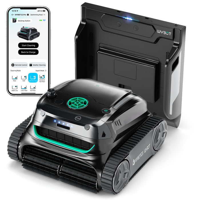 WYBOT S2 Pro with Charging Dock High-end Cordless Robotic Pool Cleaner