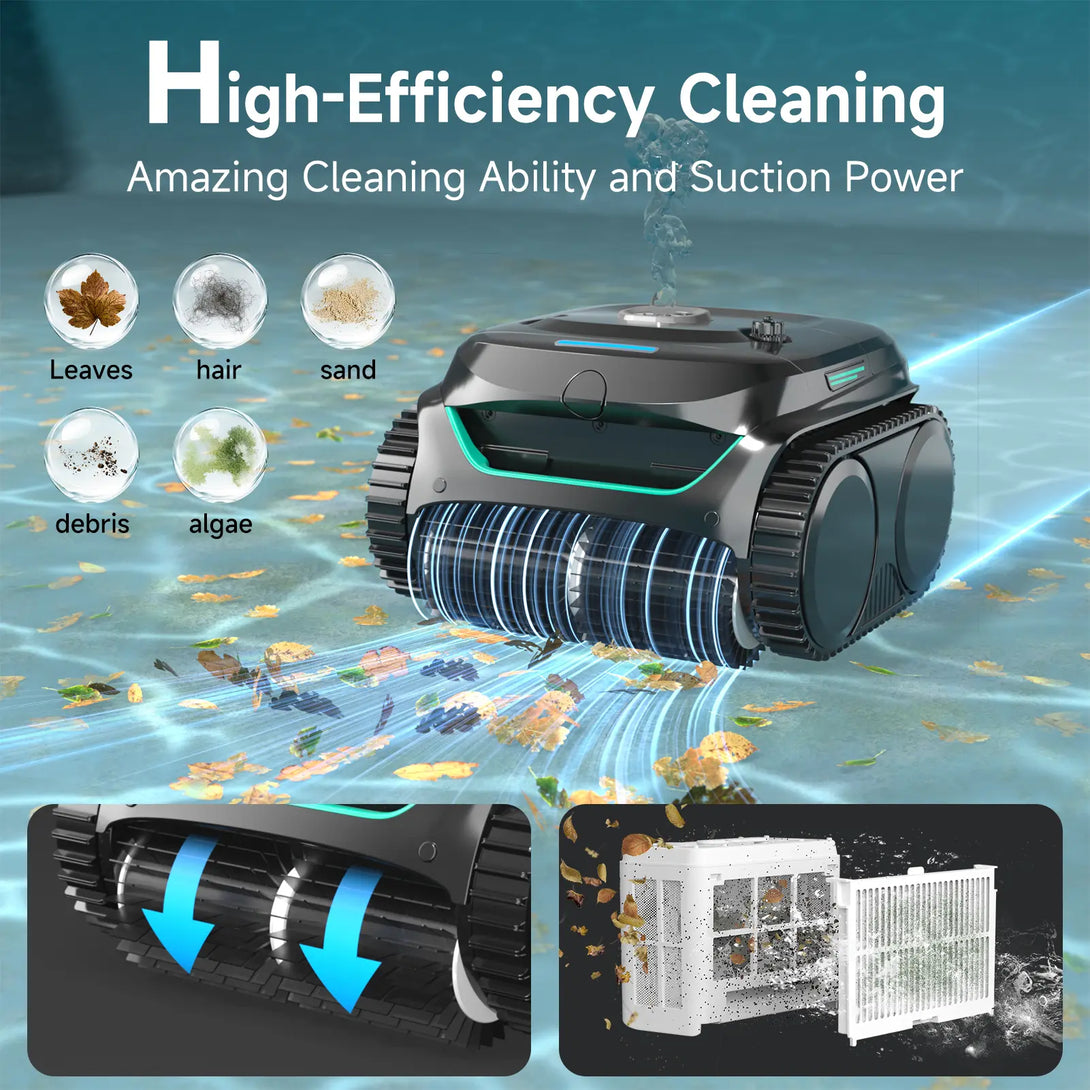 Automatic Pool Control System Wybot C2 Cordless Pool Vacuum for Inground Pools, Robotic Pool Cleaner ...