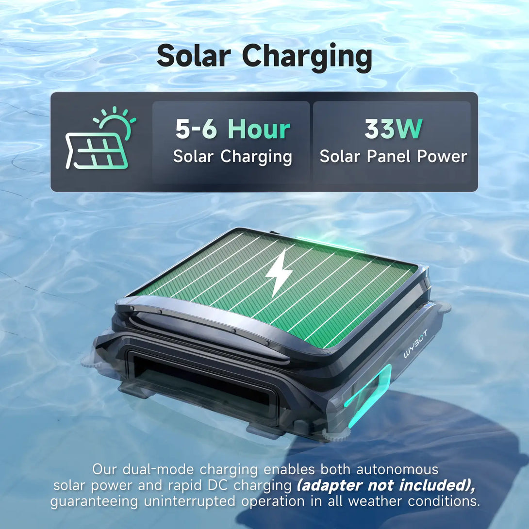 F1 Driver Pool Cleaner WYBOT F1 Pool Skimmer Solar Powered Robotic Cleaner