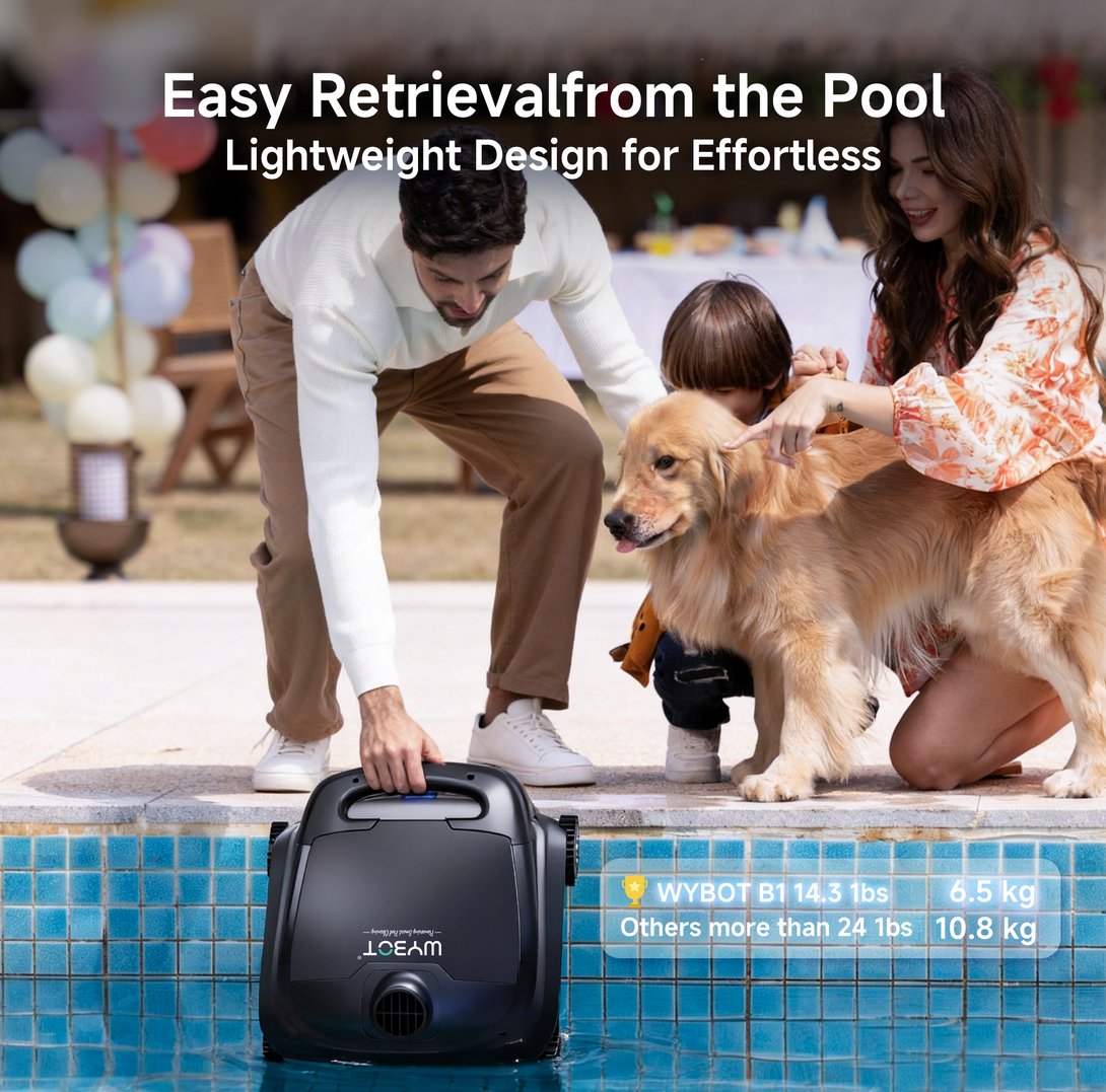 WYBOT B1 Cordless Robotic Pool Cleaner for Above Ground/In-Ground Pool