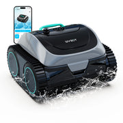 (2026 Upgrade) WYBOT C1 Pool Vacuum for Inground Pools, 4-in-1 Cordless Robotic Pool Cleaner - Green with Black