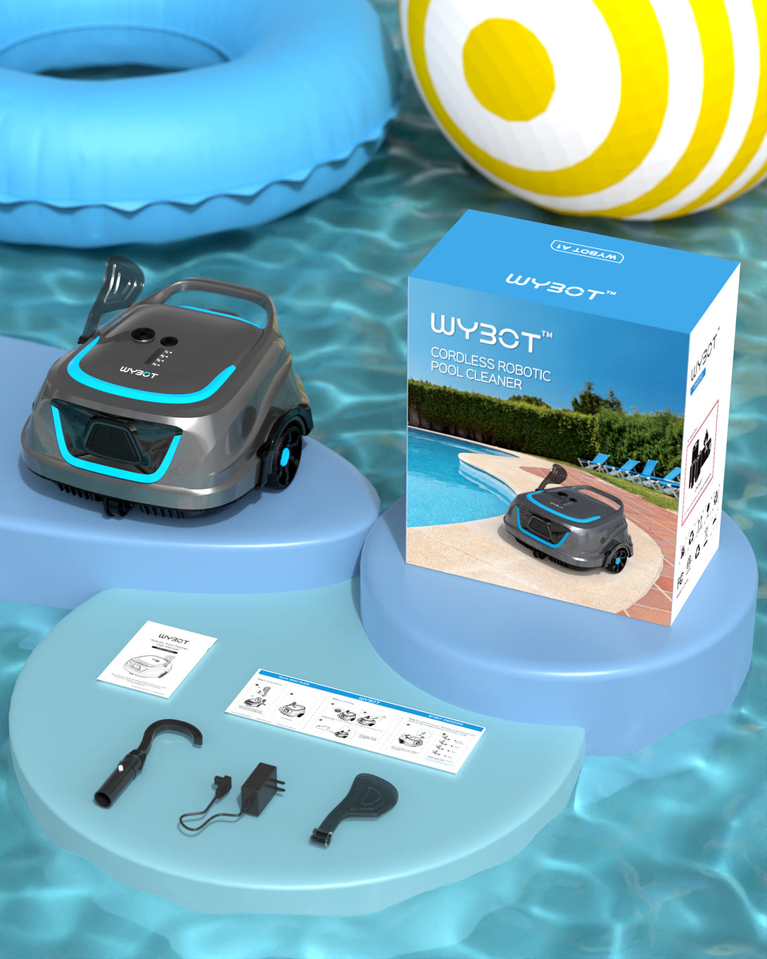 WYBOT A1 Cordless Robotic Pool Cleaner with Schedule Mode