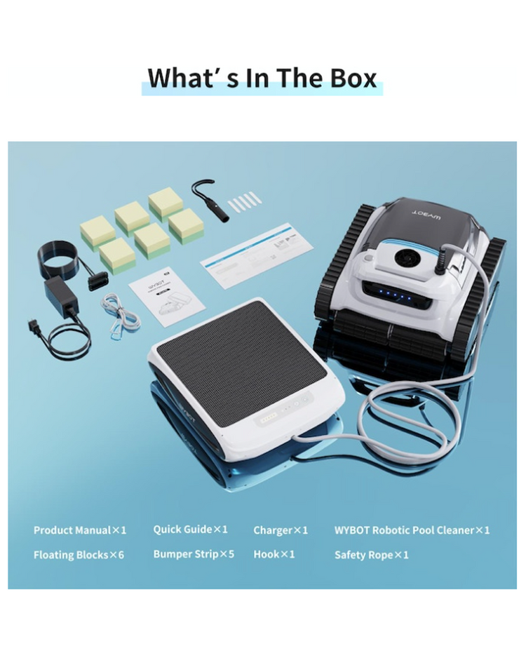 Solar Power WYBOT M1 Ultra Highend Cordless Robotic Pool Cleaner